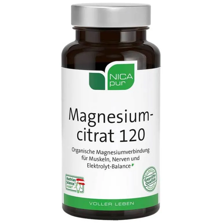 Nicapur Magnesiumcitrat 120 Kapseln, 60 St- Magnesium|Muskulatur