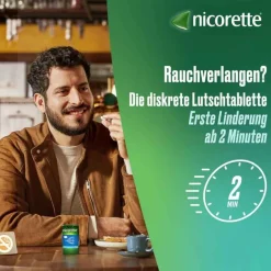 Nicorette freshmint 2 mg Lutschtabletten gepresst, 80 St- Nikotin Lutschtabletten