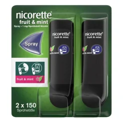 Nicorette Nikotinspray Und Inhaler-Fruit & Mint Spray 1 mg / Sprühstoß Nfc, 2 St