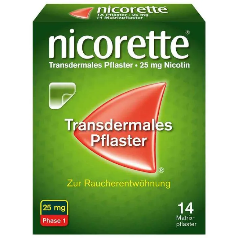 Nicorette Nikotinpflaster-Nikotinpflaster, 25 mg Nikotin, 14 St