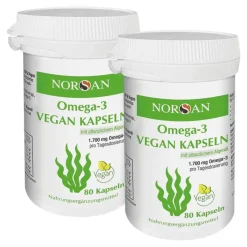 Norsan Omega-3 vegan Kapseln, 2x80 ml- Omega 3 Kapseln