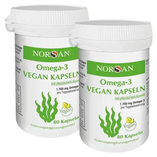 Norsan Omega-3 vegan Kapseln, 2x80 ml- Omega 3 Kapseln