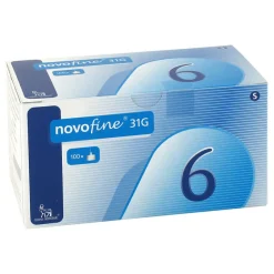 Zubehör-Novofine 6 Kanülen 0,25x6 mm 31 G, 100 St