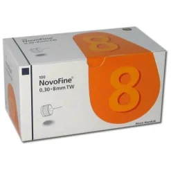 Novofine Zubehör-8 Kanülen 0,30x8 mm 30 G thinwall, 100 St