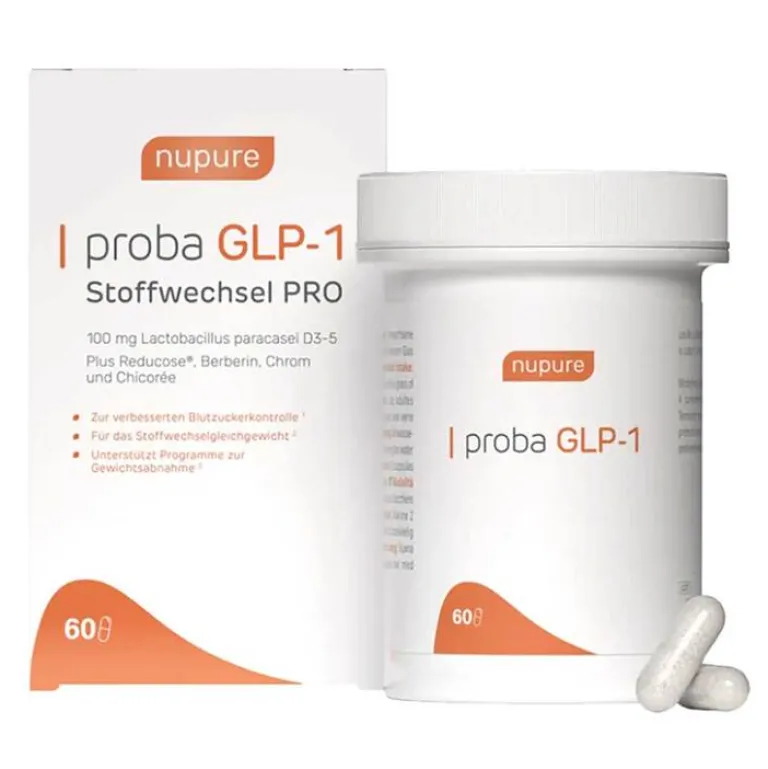 Nupure proba Glp-1 Stoffwechsel Pro magensaftresistente Kapseln , 60 St- Bakterienkulturen
