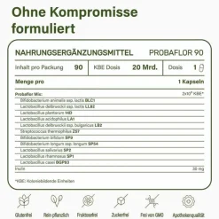 Nupure probaflor Mikrobiotika magensaftresistent Kapseln, 90 St- Bakterienkulturen