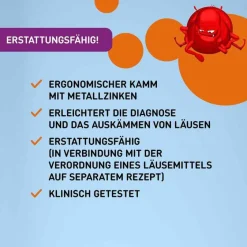 Nyda Läusemittel-® Läuse- und Nissenkamm aus Metall, 1 St