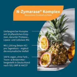 Natugena Enzyme-N-Zymarase Komplex Enzyme + Betain HCL Kapseln, 90 St
