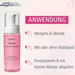Oliven Reinigungsmousse Rose, 150 ml^Medipharma Cosmetics Discount
