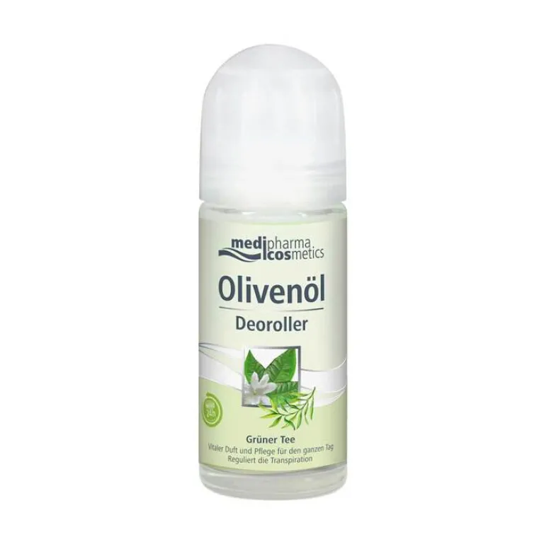 Medipharma Cosmetics Antitranspirant & Deo-Olivenöl Deoroller Grüner Tee, 50 ml