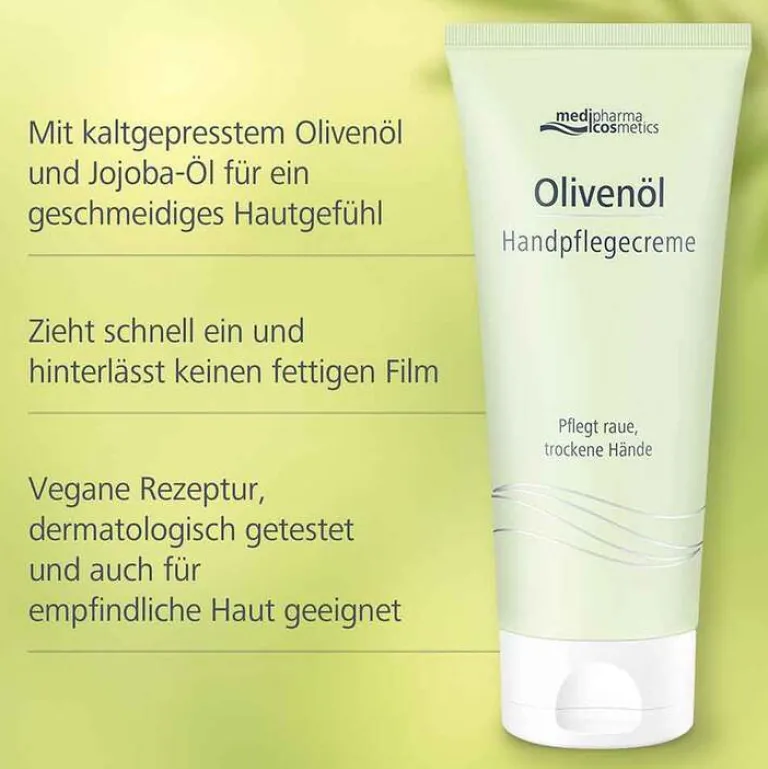 Medipharma Cosmetics Olivenöl Handpflegecreme, 100 ml- Handcreme