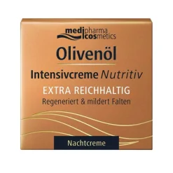 Medipharma Cosmetics Nachtpflege|Anti-Aging-Olivenöl Intensivcreme Nutritiv Nachtcreme, 50 ml