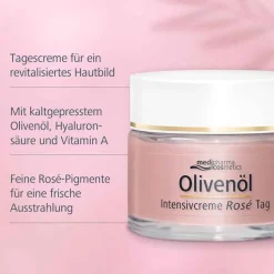 Medipharma Cosmetics Olivenöl Intensivcreme Rose Tagescreme, 50 ml- Tagespflege|Anti-Aging