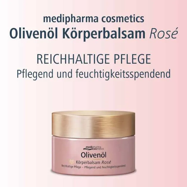 Medipharma Cosmetics Olivenöl Körperbalsam Rose, 250 ml- Cremes & Balsame
