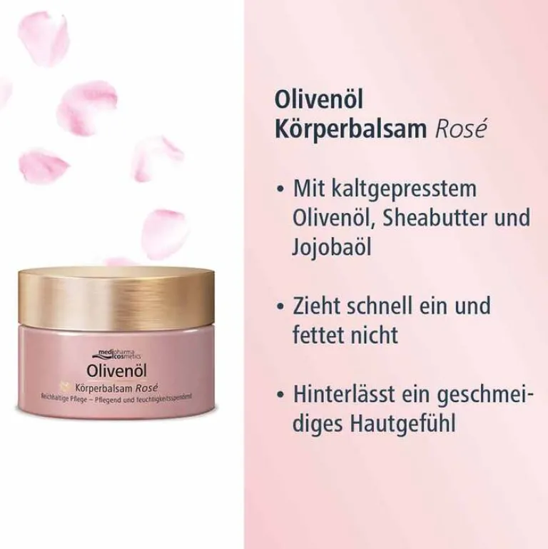 Medipharma Cosmetics Olivenöl Körperbalsam Rose, 250 ml- Cremes & Balsame