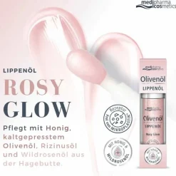 Medipharma Cosmetics Lippenpflege-Olivenöl Lippenöl rosy glow, 4 ml