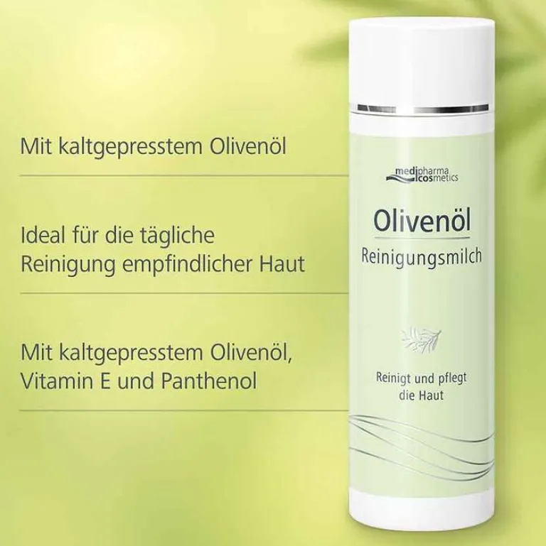 Medipharma Cosmetics Olivenöl Reinigungsmilch, 200 ml- Reinigung