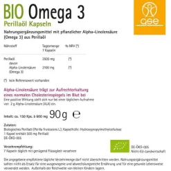 Omega 3 Perillaöl biologische Kapseln, 150 St^GSE