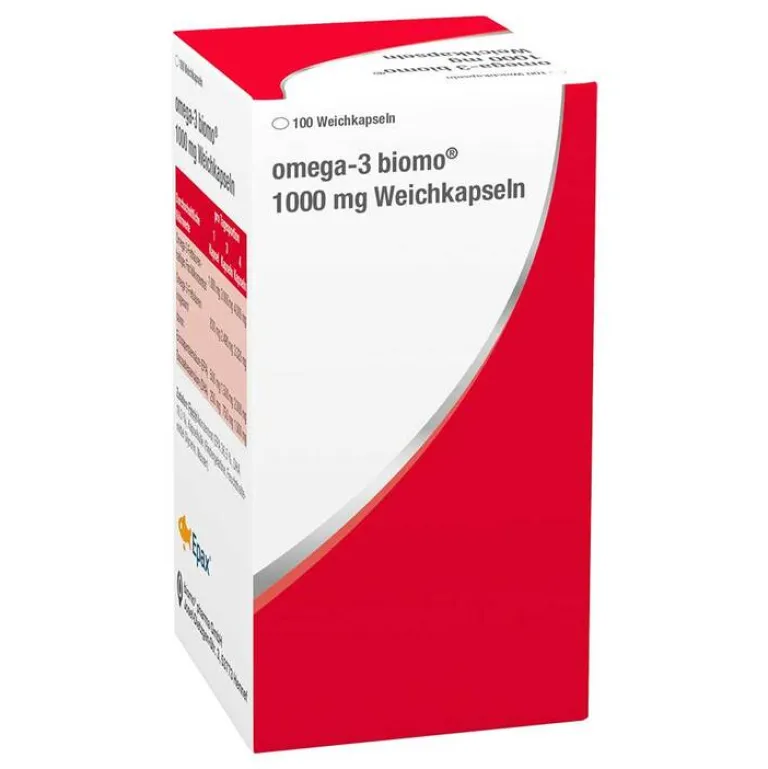 Biomo Omega 3 Kapseln-Omega-3 1000 mg Weichkapseln, 100 St