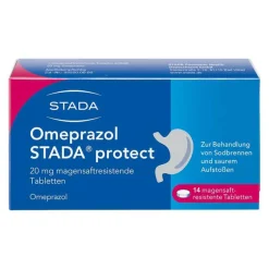 Stada Omeprazol ® protect 20 mg Tabletten, 14 St- Sodbrennen Medikamente