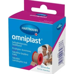 Omniplast Rollenpflaster|Fixierpflaster-® Selbstklebendes Textilband 2,5 cm x 5 m, 1 St