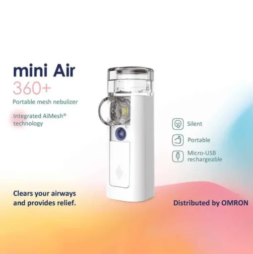 Omron mini Air 360 + Mesh Nebulizer tragbar, 1 St- Inhaliergeräte