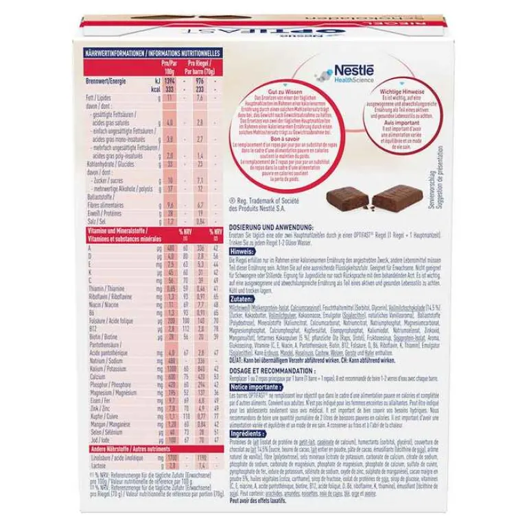 Optifast Riegel Schokolade, 6X70 g- Riegel