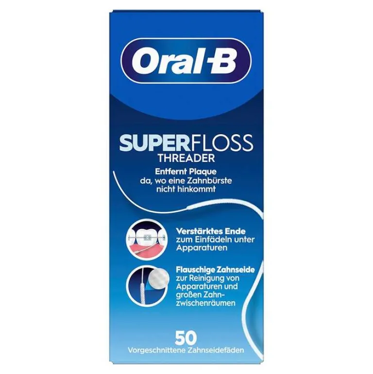Oral B Oral-B Zahnseide Superfloss Threader, 50 St- Zwischenraumreinigung