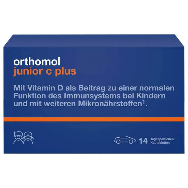 Orthomol Junior C plus Kautabletten Mandarine-Orange, 14 St-Kinder Multivitamine