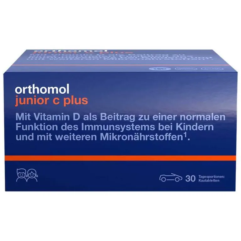 Orthomol Junior C plus Kautabletten Mandarine-Orange, 30 St-Kinder Multivitamine