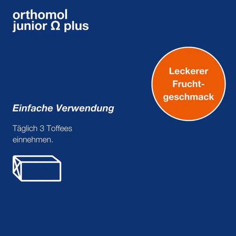 Orthomol Junior Omega plus Kaudragees, 90 St-Kinder Konzentration Und Lernen