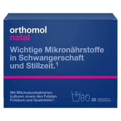Orthomol Schwangerschaft|Nahrungsergänzung-Natal 30 Beutel Granulat / Kapseln Kombipackung, 1 St