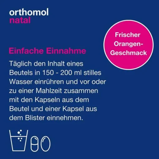 Orthomol Schwangerschaft|Nahrungsergänzung-Natal 30 Beutel Granulat / Kapseln Kombipackung, 1 St