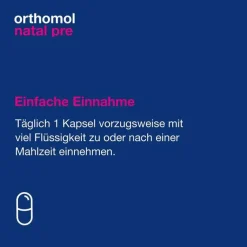 Orthomol Natal pre Kapseln, 90 St-Kinder Schwangerschaft|Kinderwunsch Tabletten