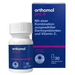Orthomol Vitamin C (Ascorbinsäure)|Bakterienkulturen-pro 6 Kapseln, 30 St