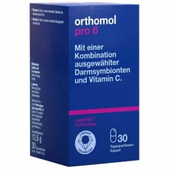 Orthomol Vitamin C (Ascorbinsäure)|Bakterienkulturen-pro 6 Kapseln, 30 St