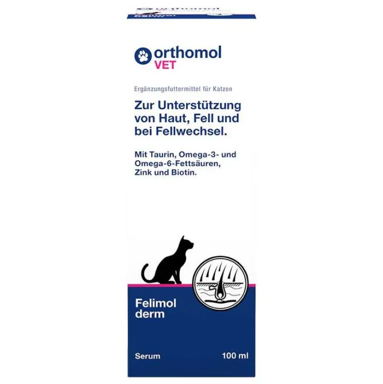 Orthomol Vet Felimol derm Serum für Katzen, 100 ml- Fell & Haut