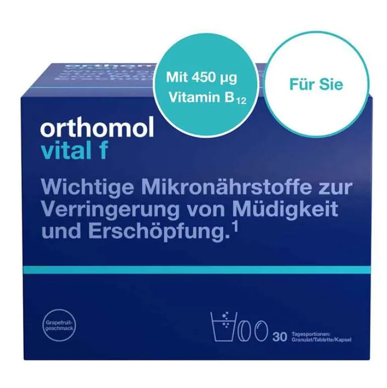 Orthomol Hirnleistung & Nerven-Vital F Grapefruit Granulat / Kapseln, 30 St