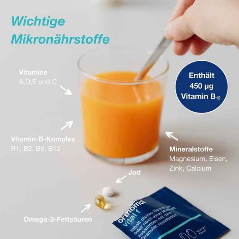 Orthomol Hirnleistung & Nerven-Vital F Grapefruit Granulat / Kapseln, 30 St