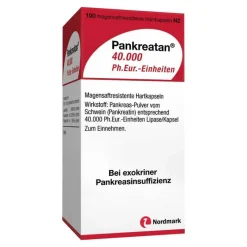 40.000 Ph.Eur.-Einheiten magensaftresistent Hartkapseln , 100 St^Pankreatan Best