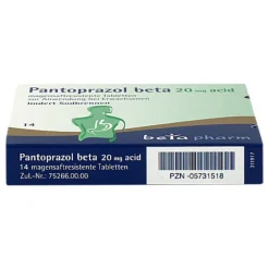 Pantoprazol 20 mg acid magensaftresistent Tabletten, 14 St^Beta Hot