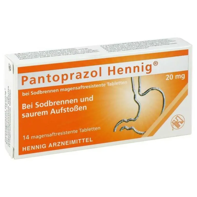 Hennig Pantoprazol-Pantoprazol b.Sodbrennen 20 mg magensaftresistent Tabletten, 14 St