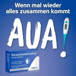 axicur Paracetamol ® 500 mg Tabletten , 20 St- Zahnschmerztabletten|Regelschmerzen Tabletten