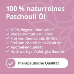 Casida Patchouli Öl naturrein ätherisch, 10 ml- Aromatische Düfte