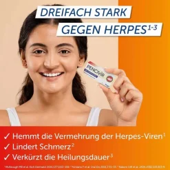bei Lippenherpes Creme, 2 g^Pencivir Discount