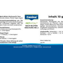 Petvital Bachblüten Nr.2 Globuli vet. (für Tiere), 10 g^Canina Hot