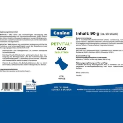 Canina Aufbau & Leistungssteigerung-Petvital Gag Tabletten für Hunde, 90 St