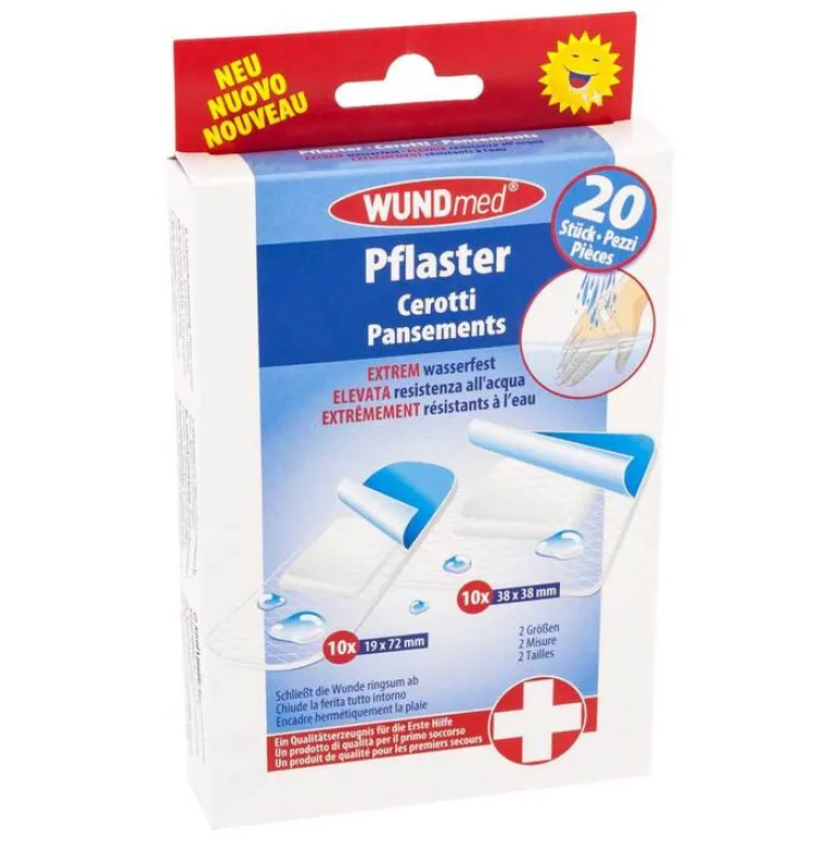 WUNDmed Pflaster extrem wasserfest 2 Größen, 20 St- Spezialpflaster