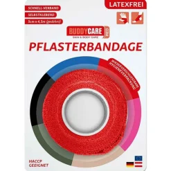 Pflasterbandage latexfrei Med rot, 1 St^Buddycare Outlet
