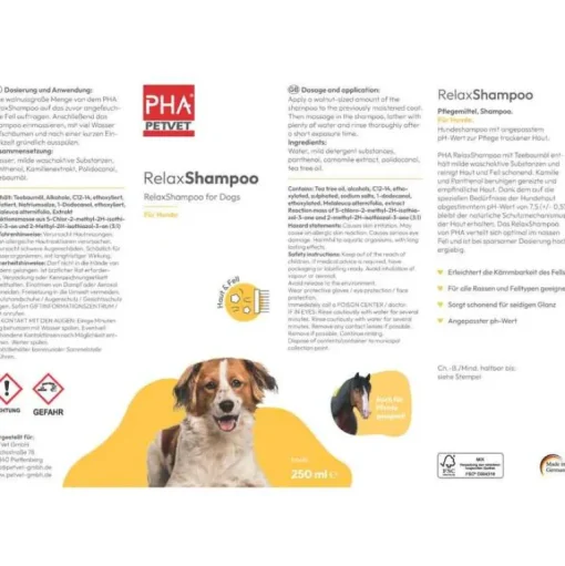 PhA Fell & Haut-Relaxshampoo für Hunde, 250 ml